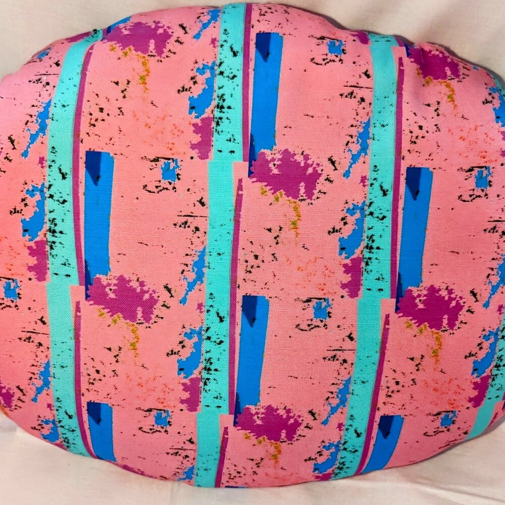 New set pink and blue accent oval shape and lumbar pillows